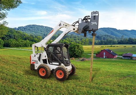 skid steer and post driver for rent|hydraulic post driver for skid steer.